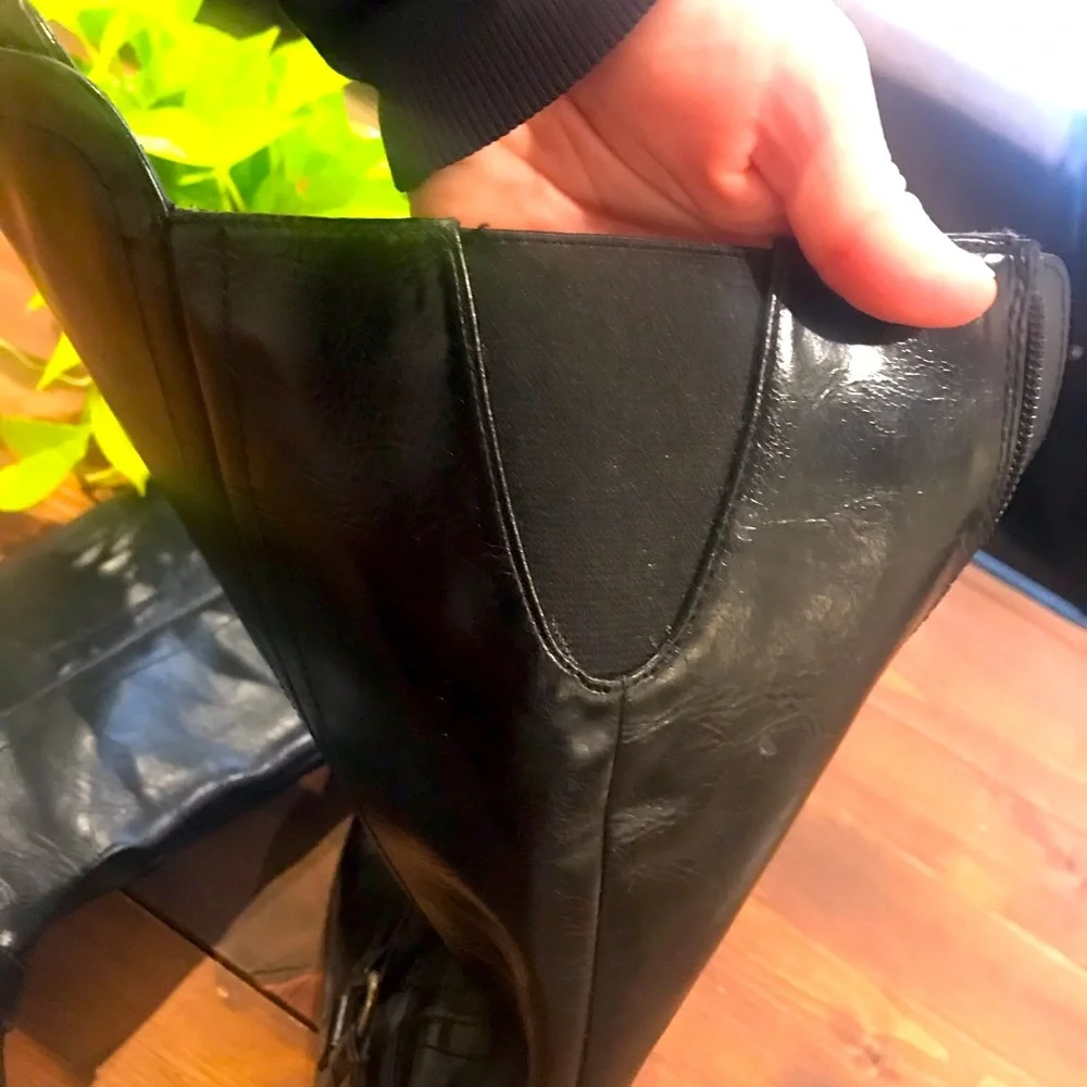 Vintage Faux Leather Riding Boots - Picture 6 of 8